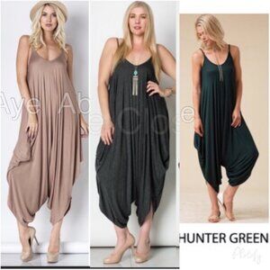 Oversized Loose drape harem jumpsuit dress